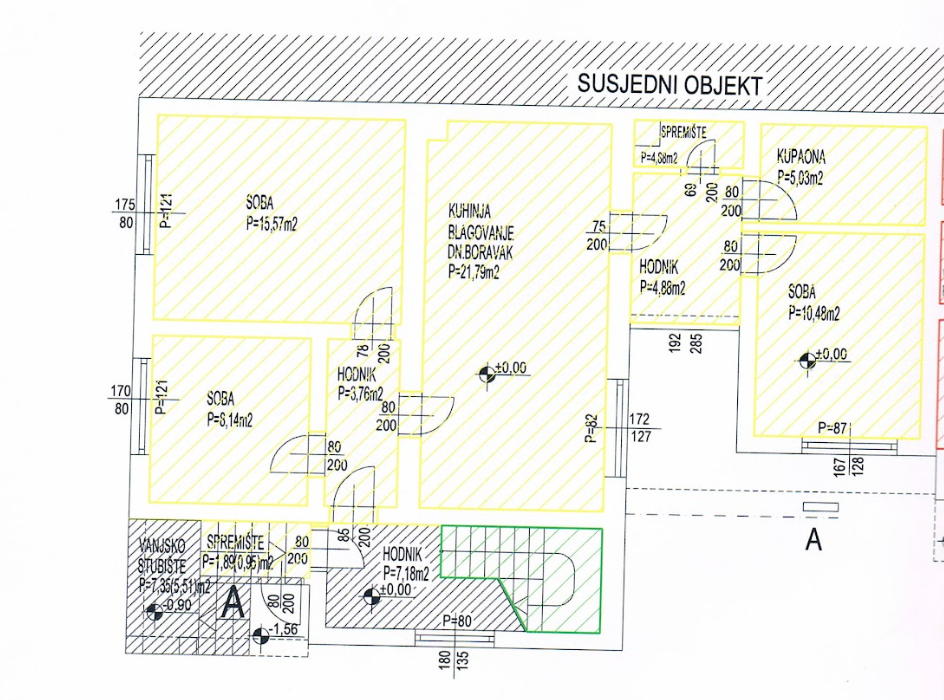 Najam: trosobni stan 72m2 - Velika Gorica Podbrežnica + dvoršte + vrtna ...